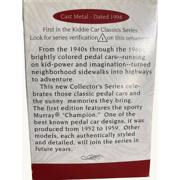 Hallmark Keepsake Ornament Murray "Champion" Kiddie Car Classics New Collectors - Picture 4 of 11